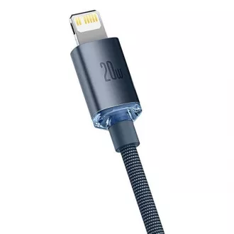 Baseus Crystal Shine Series USB-C/Lightning 20W 2m polnilni/podatkovni kabel, črn