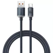 Baseus Crystal Shine Series USB-A/USB-C 100W 1, 2m polnilni/podatkovni kabel, črn