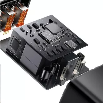 Baseus Kompaktni adapter za hitro polnjenje 2x USB-A, 1x Type-C 30W črn