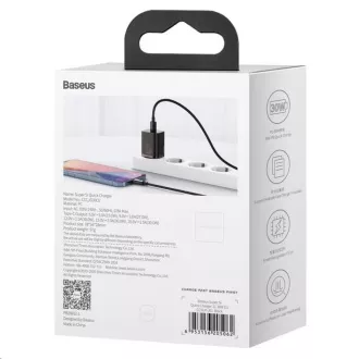 Baseus Super Si adapter za hitro polnjenje IC 30W črn