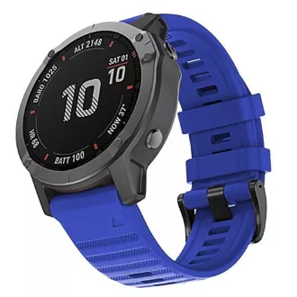 RhinoTech trak za Garmin QuickFit silikonski zunanji 22 mm temno modri