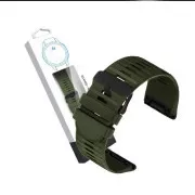 RhinoTech trak za Garmin QuickFit silikonski zunanji 26mm temno zelen