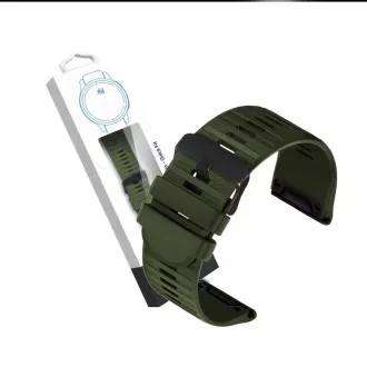RhinoTech trak za Garmin QuickFit silikonski zunanji 26mm temno zelen