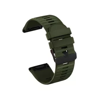 RhinoTech trak za Garmin QuickFit silikonski zunanji 26mm temno zelen
