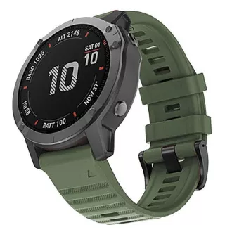 RhinoTech trak za Garmin QuickFit silikonski zunanji 26mm temno zelen