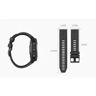 RhinoTech trak za Garmin QuickFit športni silikonski 22 mm siv