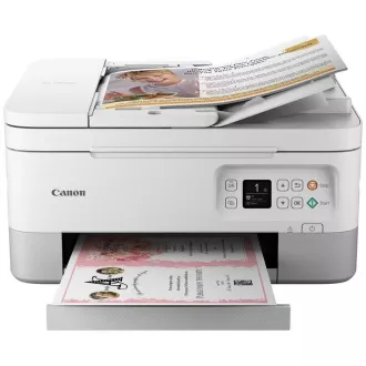 Canon PIXMA Printer TS7451A white - barvni, MF (tiskanje, kopiranje, skeniranje, oblak), obojestranski tisk, USB, Wi-Fi, Bluetooth
