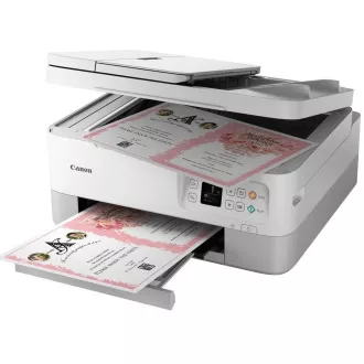 Canon PIXMA Printer TS7451A white - barvni, MF (tiskanje, kopiranje, skeniranje, oblak), obojestranski tisk, USB, Wi-Fi, Bluetooth