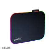 AKASA podloga za miško SOHO RS, RGB igralna podloga za miško, 35x25cm, debelina 4mm