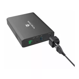 Viking powerbank NF130W z izhodom 220 V, 64000 mAh, črna