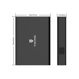 Viking powerbank NF130W z izhodom 220 V, 64000 mAh, črna