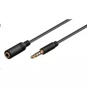 PREMIUMCORD Kabel Jack 3, 5 mm 4 pin M/F 1 m za Apple iPhone, iPad, iPod