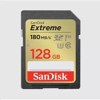 SanDiskova kartica SDXC 128 GB Extreme (180 MB/s razreda 10, UHS-I U3 V30)
