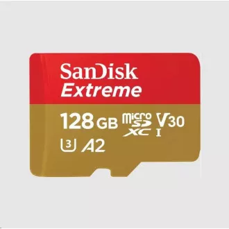 SanDisk micro SDXC kartica 128 GB Extreme (190 MB/s razred 10, UHS-I U3 V30)   adapter