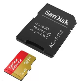 SanDisk micro SDXC kartica 256GB Extreme (190 MB/s razred 10, UHS-I U3 V30)   adapter