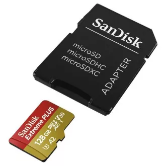 SanDisk micro SDXC kartica 128 GB Extreme PLUS (200 MB/s razred 10, UHS-I U3 V30)   adapter
