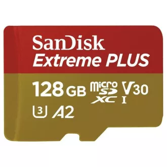SanDisk micro SDXC kartica 128 GB Extreme PLUS (200 MB/s razred 10, UHS-I U3 V30)   adapter