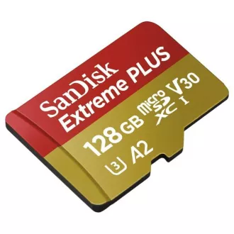 SanDisk micro SDXC kartica 128 GB Extreme PLUS (200 MB/s razred 10, UHS-I U3 V30)   adapter