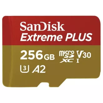 SanDisk micro SDXC kartica 256GB Extreme PLUS (200 MB/s razred 10, UHS-I U3 V30)   adapter