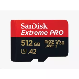 SanDisk micro SDXC kartica 512GB Extreme PRO (200 MB/s razred 10, UHS-I U3 V30)   adapter
