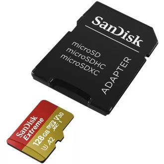 SanDisk micro SDXC kartica 128 GB Extreme Action Cams and Drones (190 MB/s razred 10, UHS-I U3 V30)   adapter