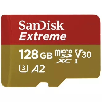 SanDisk micro SDXC kartica 128 GB Extreme Action Cams and Drones (190 MB/s razred 10, UHS-I U3 V30)   adapter