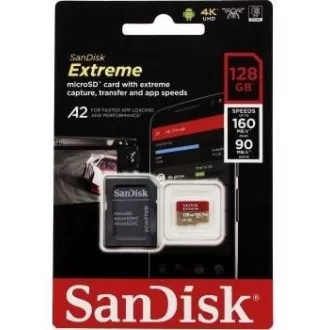 SanDisk micro SDXC kartica 128 GB Extreme Action Cams and Drones (190 MB/s razred 10, UHS-I U3 V30)   adapter