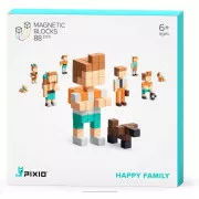 Magnetni gradbeni set PIXIO Happy Family