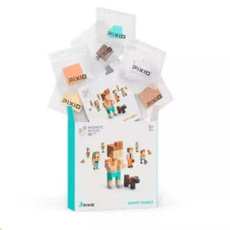 Magnetni gradbeni set PIXIO Happy Family