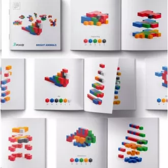 Magnetni gradbeni set PIXIO Bright Animals Magnetni gradbeni set PIXIO Bright Animals