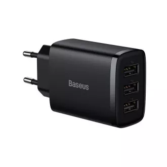 Baseus Compact Charger 3U 17W EU, črna