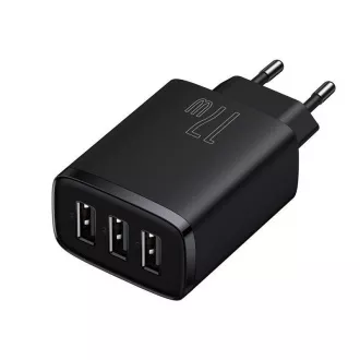 Baseus Compact Charger 3U 17W EU, črna