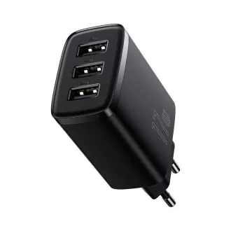 Baseus Compact Charger 3U 17W EU, črna