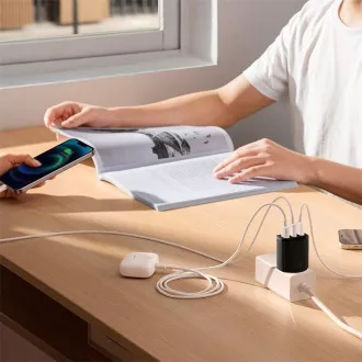 Baseus Compact Charger 3U 17W EU, črna