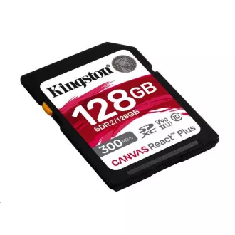 Kingston SDXC 128GB Canvas React Plus SDXC UHS-II 300R/260W U3 V90 za Full HD/4K/8K
