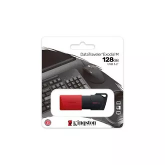 Kingstonov bliskovni disk 128 GB USB3.2 Gen 1 DataTraveler Exodia M (črna   rdeča)