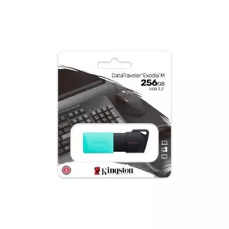 Kingstonov bliskovni disk 256 GB USB3.2 Gen 1 DataTraveler Exodia M (črna   teal)