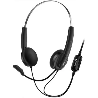 GENIUS slušalke HS-220U/ USB/ črno-srebrne