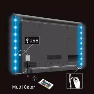 Solight LED RGB trak za TV, 2x 50cm, USB, stikalo, daljinski upravljalnik