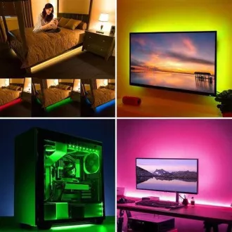 Solight LED RGB trak za TV, 2x 50cm, USB, stikalo, daljinski upravljalnik