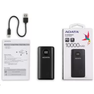ADATA PowerBank AP10000 - zunanja baterija za mobilni telefon/tablico 10000 mAh, bela (37Wh) USB-C ADATA PowerBank AP10000 - zunanja baterija za mobilni telefon/tablico 10000 mAh, bela (37Wh) USB-C