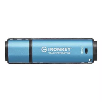 Kingstonov pomnilniški disk IronKey 32 GB Vault Privacy 50 AES-256 šifriran, FIPS 197