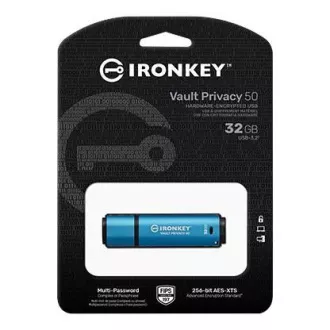 Kingstonov pomnilniški disk IronKey 32 GB Vault Privacy 50 AES-256 šifriran, FIPS 197