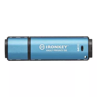 Kingston Flash disk IronKey 64GB Vault Privacy 50 AES-256 šifriran, FIPS 197