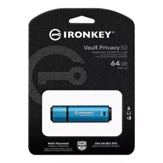 Kingston Flash disk IronKey 64GB Vault Privacy 50 AES-256 šifriran, FIPS 197