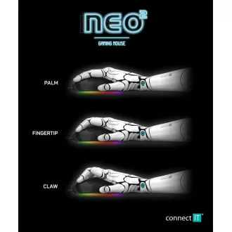 CONNECT IT NEO 2 gaming miška   SW, 7200 DPI, črna