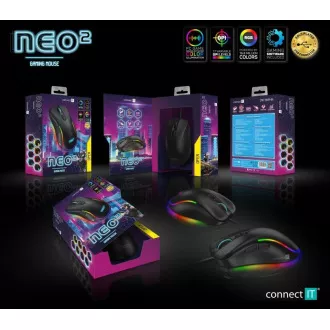 CONNECT IT NEO 2 gaming miška   SW, 7200 DPI, črna