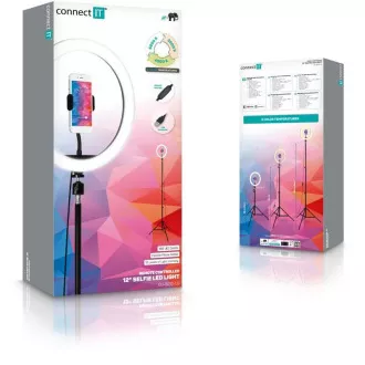 CONNECT IT Selfie12Ring krožna 12" LED luč   stativ 2, 1 m