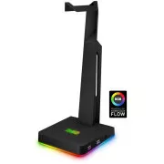 CONNECT IT NEO Stand-It RGB stojalo za slušalke   vozlišče USB, črno