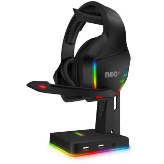 CONNECT IT NEO Stand-It RGB stojalo za slušalke   vozlišče USB, črno